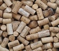 A collection of corks from wine bottles Royalty Free Stock Photo