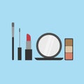 Collection of cosmetic icon set. fashion make up. Royalty Free Stock Photo