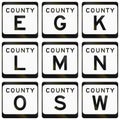 Collection of County Route shields in the US state Wisconsin