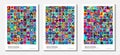 Creative design collection Bauhaus Multicolor geometric templates