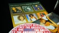 Collection of covers and cd inserts of the American singer and actress Whitney Houston. She was cited as the most awarded female a Royalty Free Stock Photo