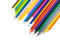 Collection of crayon de couleur for drawing at white background Royalty Free Stock Photo