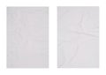 Collection of creased blank posters on white background Royalty Free Stock Photo