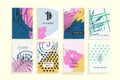 Collection of creative universal trendy cards