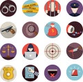 Collection of crime icons. Vector illustration decorative design