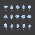 Collection of crystals. Vector illustration decorative design