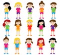 Collection of Cute and Diverse Vector Format Female Students or Graduates