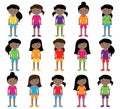 Collection of Cute and Diverse Vector Format Female Students or Graduates