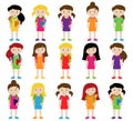 Collection of Cute and Diverse Vector Format Female Students or Graduates