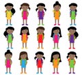 Collection of Cute and Diverse Vector Format Female Students or Graduates