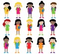 Collection of Cute and Diverse Vector Format Female Students or Graduates