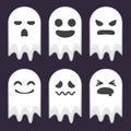 Collection of Cute Ghost With Different Face Expression