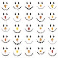 Collection of Cute Scarecrow Faces Royalty Free Stock Photo