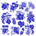 Simple and cute aloha shirt material collection,