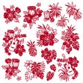 Simple and cute aloha shirt material collection,