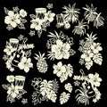 Simple and cute aloha shirt material collection,