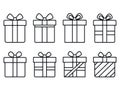 Collection of decorative gift boxes Royalty Free Stock Photo