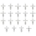 collection of decorative holy cross. Vector illustration decorative background design Royalty Free Stock Photo