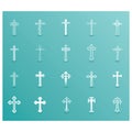 Collection of decorative holy cross. Vector illustration decorative background design