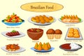 Collection of delicious Brazilian food Royalty Free Stock Photo