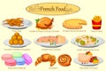 Collection of delicious French food