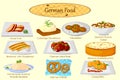 Collection of delicious German food