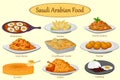 Collection of delicious Saudi Arabian food