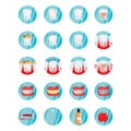 collection of dental icons. Vector illustration decorative design
