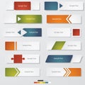 Collection of Design clean number banners template