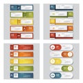 Collection of 4 design template/graphic layout. Vector. Royalty Free Stock Photo