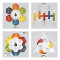 Collection of 4 design template graphic layout. Vector. Royalty Free Stock Photo