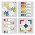 Collection of 4 design template/graphic layout. Vector. Royalty Free Stock Photo