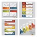 Collection of 4 design template/graphic layout. Vector. Royalty Free Stock Photo