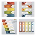 Collection of 4 design template/graphic layout. Vector. Royalty Free Stock Photo