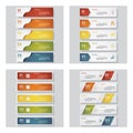 Collection of 4 design template/graphic layout. Vector. Royalty Free Stock Photo