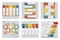 Collection of 6 design template/graphic or website layout. Vector Background. Royalty Free Stock Photo
