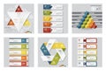 Collection of 6 design template/graphic or website layout. Vector Background. Royalty Free Stock Photo