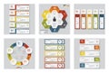Collection of 6 design template/graphic or website layout. Vector Background. Royalty Free Stock Photo