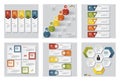 Collection of 6 design template/graphic or website layout. Vector Background. Royalty Free Stock Photo