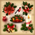 Collection of designs on christmas theme Royalty Free Stock Photo