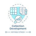 Collection development soft blue concept icon Royalty Free Stock Photo