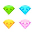 Collection of diamonds. Royalty Free Stock Photo