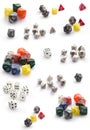 Collection of dices  on white Royalty Free Stock Photo