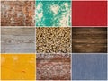 Collection of different backgrounds and textures Royalty Free Stock Photo