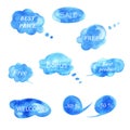 Collection of different bubbles for speech.