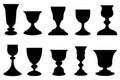 Collection of different chalices Royalty Free Stock Photo