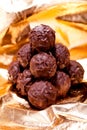 Collection of different chocolate pralines truffels Royalty Free Stock Photo