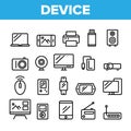 Collection Different Devices Sign Icons Set Vector Royalty Free Stock Photo