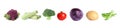 Collection of different fresh vegetables on white background. Banner design Royalty Free Stock Photo