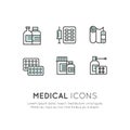 Collection of Different Kinds of Medical, Cure, Treatment Royalty Free Stock Photo